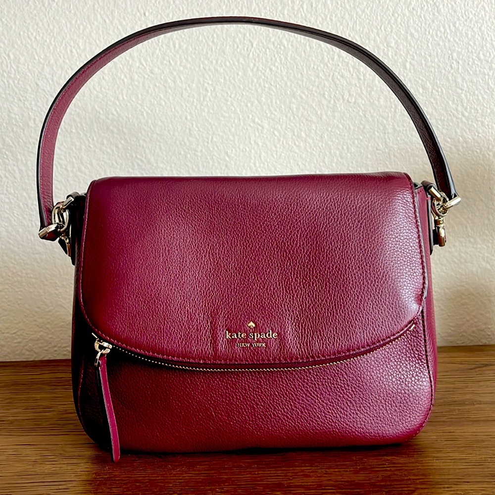 Burgundy leather bag